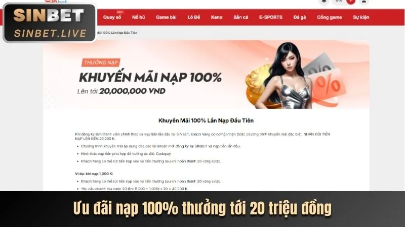 Hoàn trả tiền cược hàng ngày không giới hạn